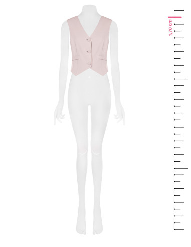 Cadi Fabric Waistcoat with Tone-on-Tone Metal Buttons – Rinasciment...