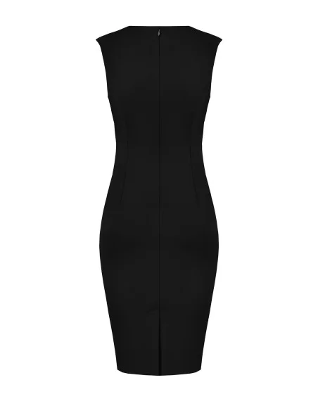 Draped Milano-Stitch Sheath Dress Rinascimento
