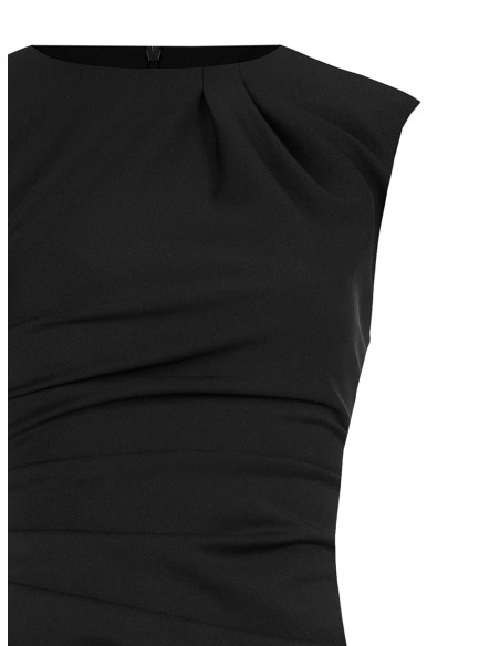 Draped Sheath Dress in ‘Punto Milano Rinascimento’ - Vestiti Firmat...