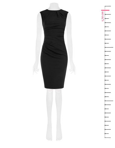 Draped Sheath Dress in ‘Punto Milano Rinascimento’ - Vestiti Firmat...