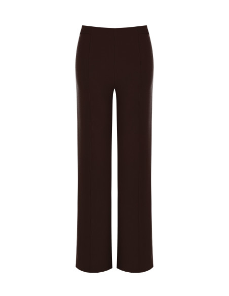Pantaloni Palazzo In Scuba Crepe Con Vita Elasticizzata Rinascimento
