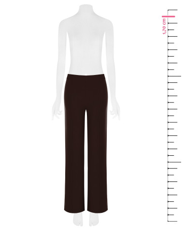 Pantalon palazzo en crêpe scuba à taille élastiquée « Rinascimento ...