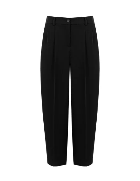 Balloon Trousers in Cadi Fabric with Pleats Rinascimento