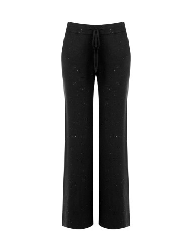 Loose-fitting knitted trousers with sequins by Rinascimento - Vesti...