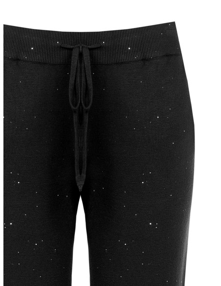 Loose-fitting knitted trousers with sequins by Rinascimento - Vesti...