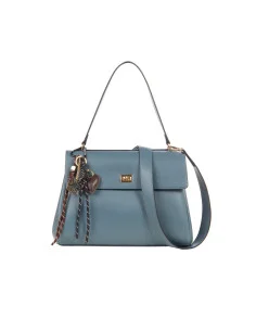 Sac à bandoulière en simili-cuir lisse avec breloques décoratives et bandoulière amovible « Rinascimento » 2