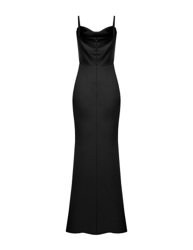 Robe longue fourreau en crêpe scuba avec corset en satin « Rinascim...