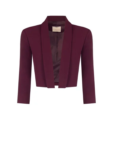 Giacca Blazer Crop Aperta In Tessuto Tecnico Rinascimento
