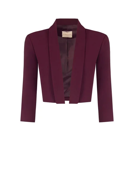 Veste blazer courte ouverte en tissu technique Rinascimento