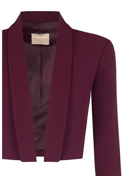 Giacca Blazer Crop Aperta In Tessuto Tecnico Rinascimento