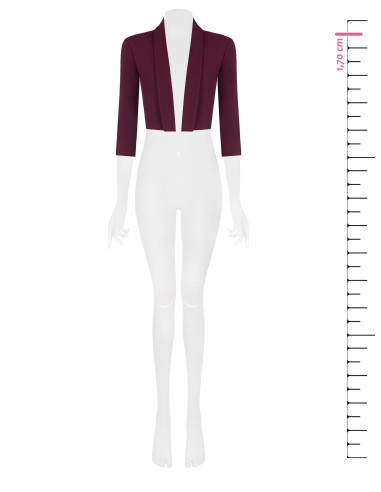 Giacca Blazer Crop Aperta In Tessuto Tecnico Rinascimento