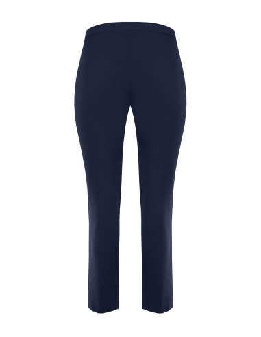 Pantaloni Curvy Dritti In Scuba Crepe Con Dettaglio Gioiello Catene E Perla Rinascimento Curvy