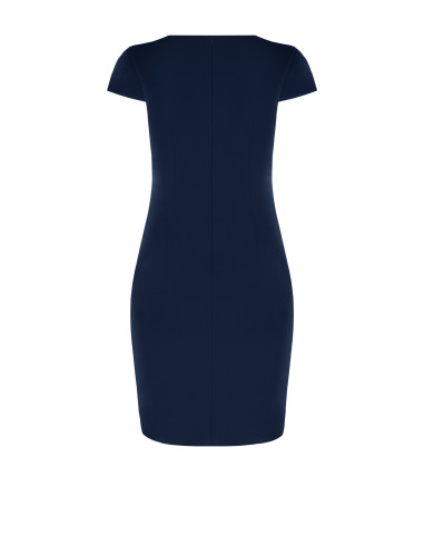 Abito Curvy A Tubino In Scuba Crepe Con Scollo A V Arricciato Su Un Lato Rinascimento Curvy