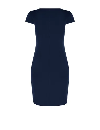 Abito Curvy A Tubino In Scuba Crepe Con Scollo A V Arricciato Su Un Lato Rinascimento Curvy