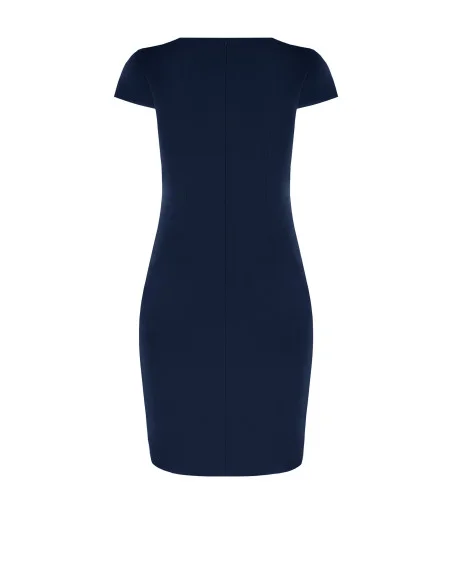 Abito Curvy A Tubino In Scuba Crepe Con Scollo A V Arricciato Su Un Lato Rinascimento Curvy