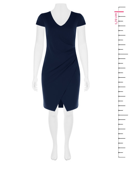 Abito Curvy A Tubino In Scuba Crepe Con Scollo A V Arricciato Su Un Lato Rinascimento Curvy