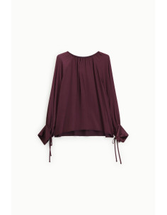 Blouse ample à manches longues et lacets Dixie