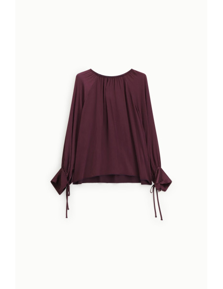Blouse ample à manches longues et lacets Dixie