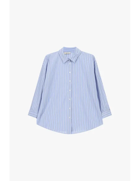 Camicia A Righe Con Maniche Tre Quarti Dixie