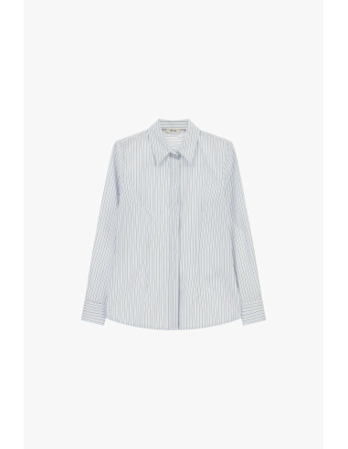 Camicia A Righe Con Colletto Classico Dixie