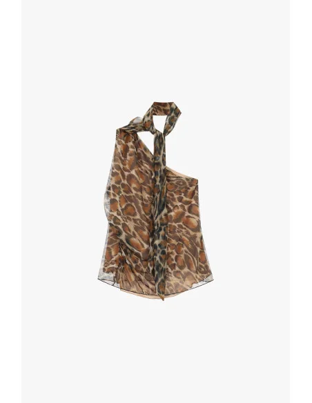 Top Monospalla Fantasia Animalier Con Fiocco Dixie