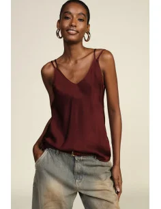 Light V-Neck Top with Double Straps Dixie