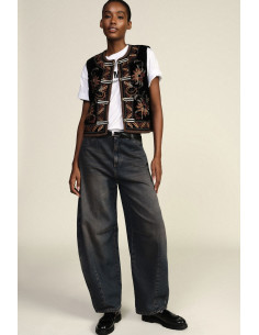 Jeans Balloon Fit Con Cuciture Frontali Dixie