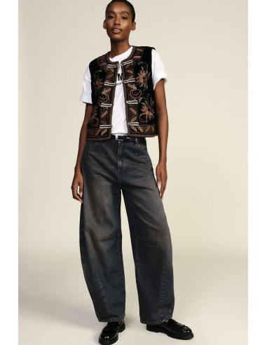 Jeans Balloon Fit Con Cuciture Frontali Dixie