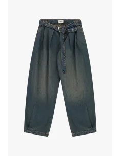 High-Waisted Paperbag Jeans with Matching Belt Dixie 2