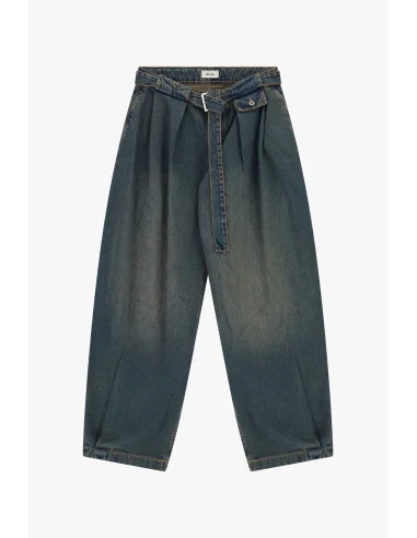 High-Waisted Paperbag Jeans with Matching Belt Dixie