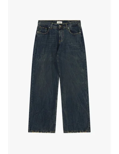 Jeans Gamba Ampia Effetto Vissuto Vita Regolare Dixie