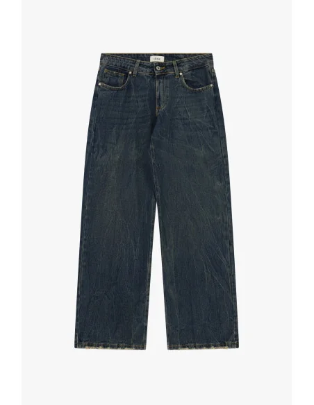 Jeans Gamba Ampia Effetto Vissuto Vita Regolare Dixie