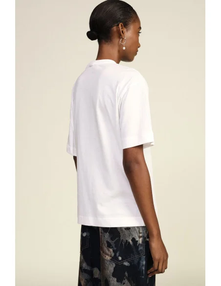 T-shirt oversize à col rond avec imprimé platine vinyle Dixie