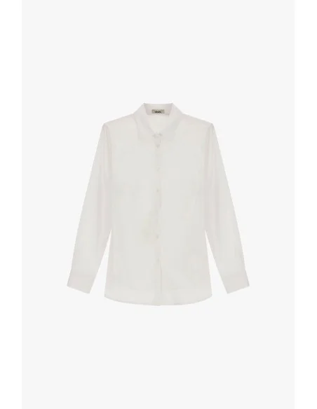 Classic Long-Sleeved Blouse with Front Button Closure Dixie