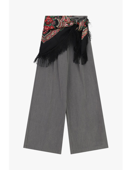 Dixie Palazzo Trousers with Decorative Band and Fringing - Vestiti ...