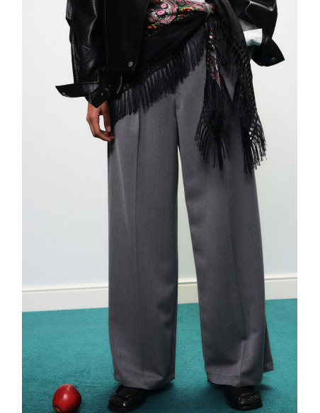 Dixie Palazzo Trousers with Decorative Band and Fringing - Vestiti ...