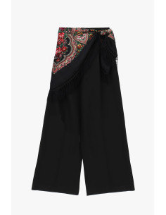 Pantalon palazzo avec bande décorative et franges Dixie - Vestiti F... 2