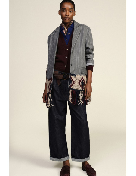 Jean ample avec ceinture et revers Dixie