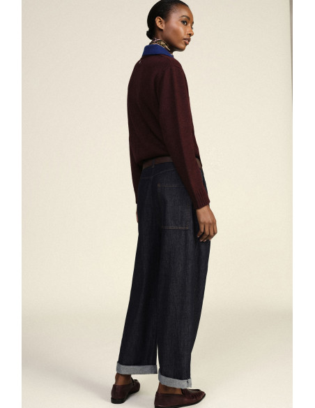 Jean ample avec ceinture et revers Dixie