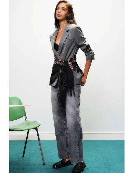 Wide-Leg Jeans with Vintage-Effect Wash Dixie