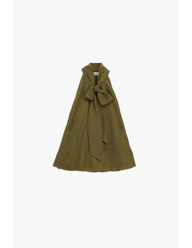 Top Ampio Senza Maniche Con Fiocco Centrale Dixie