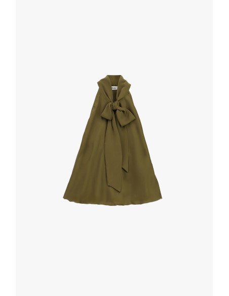 Top Ampio Senza Maniche Con Fiocco Centrale Dixie