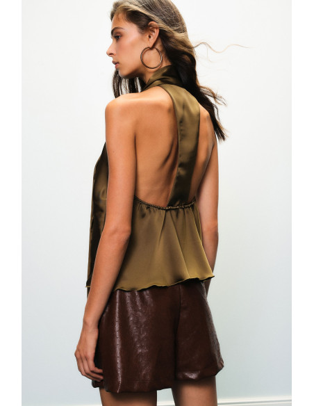 Dixie Loose-Fitting Sleeveless Top with Central Bow - Vestiti Firma...