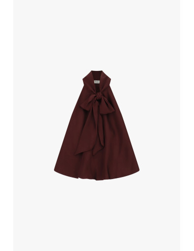 Top Ampio Senza Maniche Con Fiocco Centrale Dixie