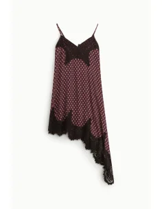 Robe midi à imprimé géométrique avec bordure en dentelle Dixie 2