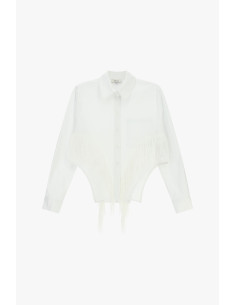 Camicia Cropped Con Frange E Taschino Dixie