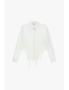 Camicia Cropped Con Frange E Taschino Dixie