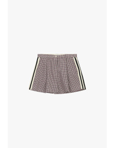 Jupe-short à carreaux avec bandes latérales Dixie