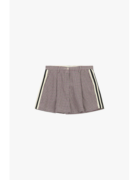 Jupe-short à carreaux avec bandes latérales Dixie