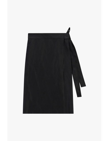 Jupe midi portefeuille avec ceinture latérale Dixie